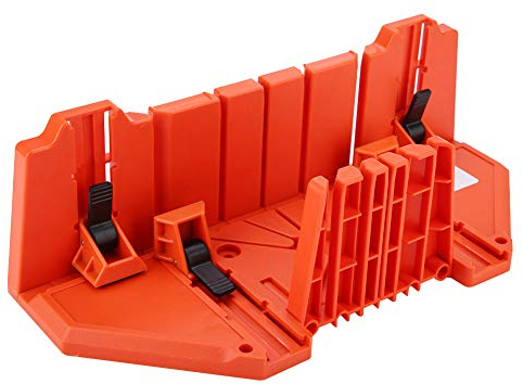 Boîte à onglets de serrage 35,6 cm en plastique pour scie à la main, scie à main, outil de coupe du bois avec pince