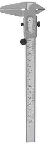 Edelstahl Hochpräziser Metall-Messschieber Manuelle Feineinstellung Messschieber Werkzeuge Mikrometer Lineal(6inch)