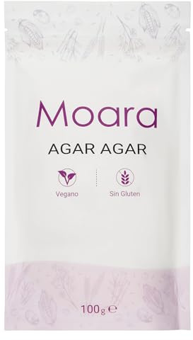 Agar Agar en polvo - Ideal para cocinar, sustituto vegano de la gelatina – Origen España - Producto natural 100g. Envase Doypack zip