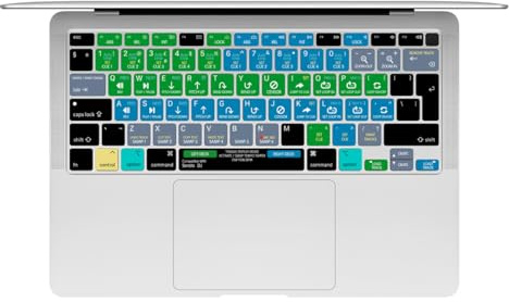MMDW Serato DJ Shortcut Hotkeys Keyboard Cover A2179 Silicone Skin Keyboard Protector for MacBook Air 13 inch with Touch ID A2337 M1 Chip European Layout