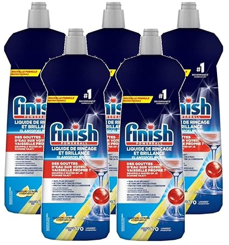 Finish Liquide de Rinçage Citron - Lot de 5 x 800 ml