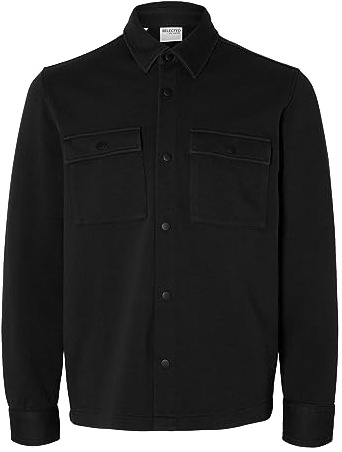 SELECTED HOMME Herren Slhjackie W Noos Sweat Jacket Jacke, Schwarz, L EU