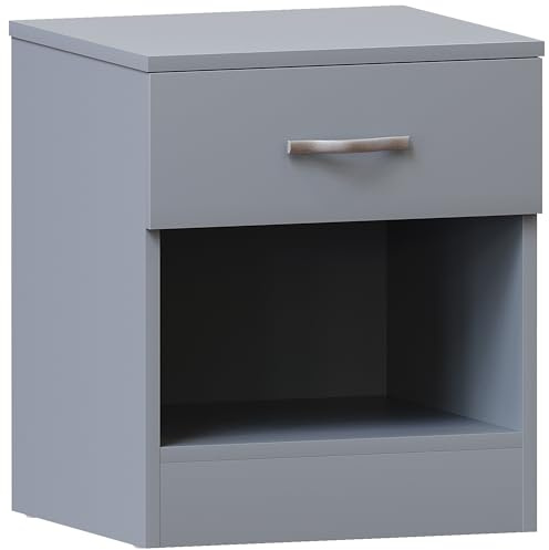 Vida Designs Table de Chevet, Gris, H 47 x W 40 x d 36