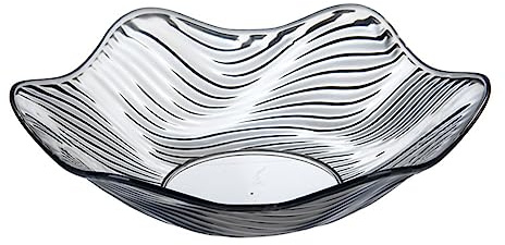 Soulnioi Assiette à fruits, bol de service en cristal, saladier transparent, assiette à dessert, assiette à dessert en forme de fleur, assiette à bonbons de mariage, plateau décoratif pour la maison