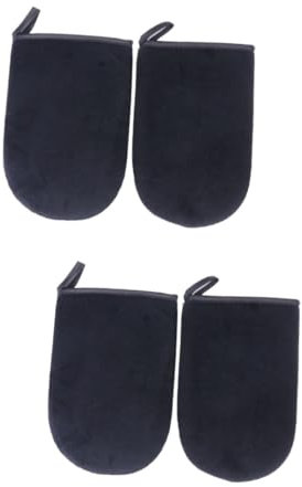 minkissy 4stücke Selbstbräuner Handschuhe Selbstbräuner Mitts Für Gleichmäßige Anwendung Von Sonnencreme Schwarz Lint- Und Bequem Für Einen Natürlichen Teint