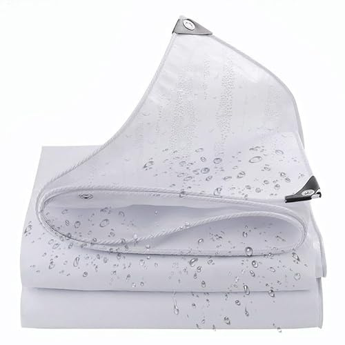 Mingfuxin Tarpaulin Waterproof Heavy Duty, 180 g/m² PE Protective Tarpaulin Ground Sheet with Eyelets UV Resistant Tear-Resistant Pergola Cover Tarp for Garden Furniture Pool Wood Car Boat