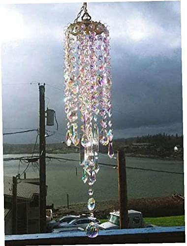 carillons pour le jardin, Carillons éoliens décoratifs Carillons éoliens de qualité supérieureCarillons éoliens en cristal colorés superbes carillons étincelants for décoration extérieure suspendue, d