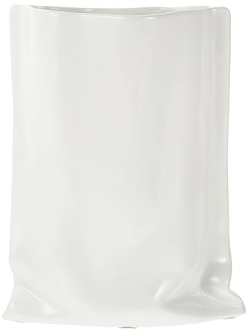 Alipis Schlichte Keramikvase Als Blumenvase Behälter Taschenförmiges Ornament Dekorative Vase Für Zuhause Balkon Und Garten