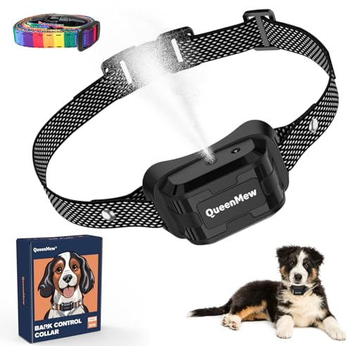 Collare Antiabbaio per Cani, Auto Collare Antiabbaio, Antiabbaio per Cani con 3 Livelli Sensibilità e Spruzzo Regolabili, Collare Anti Abbaio per Cani con 2 Cinghie per Cani di Piccola Grande Taglia