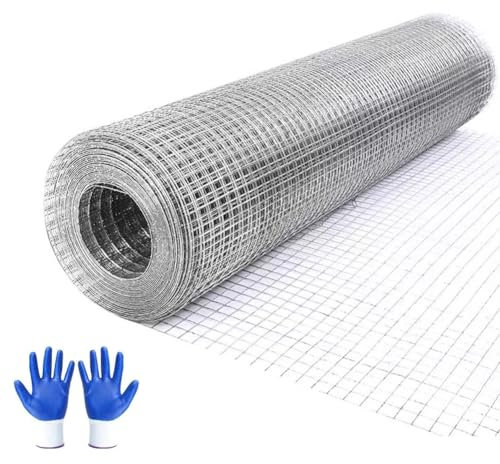 Rete metallica a maglia fine, 30 cm x 6 m, 0,5 mm, spessore 6 x 6 mm, rete metallica zincata, rete metallica come filo per voliera, filo di pollo, griglia per arvicole per aiuole rialzate in giardino