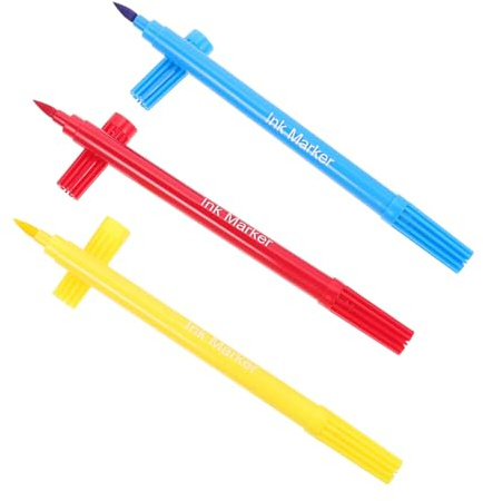 Cabilock 3pièces Stylos Comestibles pour Pâtisserie Outil De Coloration Stylo Comestible Marqueurs à Double Pointe Fournitures De Pâtisserie