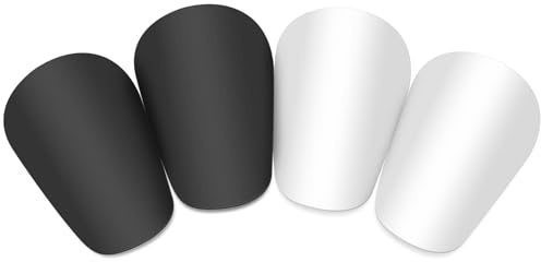 TEUYOE 4Pcs Mini Schienbeinschoner Kinder Fußball, 8 x 5.5cm Kleiner Schienbeinschutz Fussball Für Männer, Frauen, Jungen, Mädchen, Graffitiable DIY