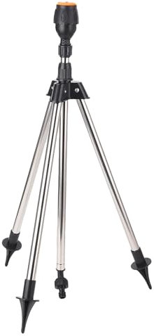 Rotierender Dreibeinregner, 360-Grad-Großflächenregner, automatischer Rotationsregner, Teleskop-Wasserregner mit Metallstativ, für große Flächen im Garten, Rasen