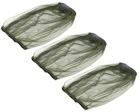 Mikinona Set 3 Cappucci Anti-morso in Rete Per Testa e Collo, Maglia Fine Elastico, Protezione Per Escursionismo, Campeggio, Pesca e Apicoltura