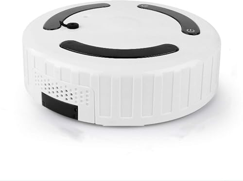 Générique Aspirateur Robot,LaveurAspirateur Robot 3 en 1,Navigation Intelligente,Mode de Nettoyage,Ultra-Mince Silencieux,Adapté aux Poils d'animaux,Idéal pour Tapi Sols Durs(Blanc)