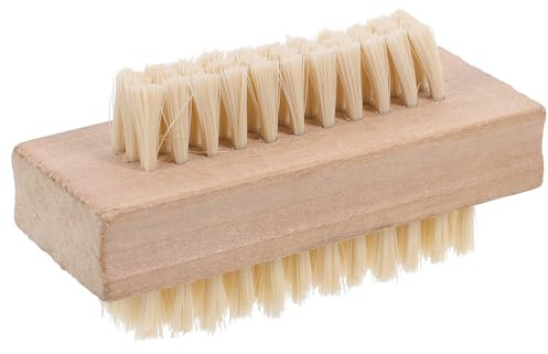 Beavorty Cepillo de Uñas de Doble Cara con Cerdas de Jabalí para Una Limpieza Profunda. Cepillo de Madera Natural para Uñas de Manos Y Pies, Cutículas Y Eliminación de Piel Muerta.