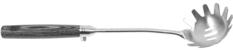 Toyvian Cuillère Égouttoir Pâtes Acier Inoxydable Louche à Spaghetti Anti-brûlure avec Fentes Ustensile Cuisine Pratique pour Nouilles et Pâtes