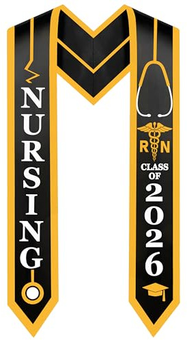 KEWUFD Nursing Graduation Stole Class of 2026 Graduation Sash Blue & Gold