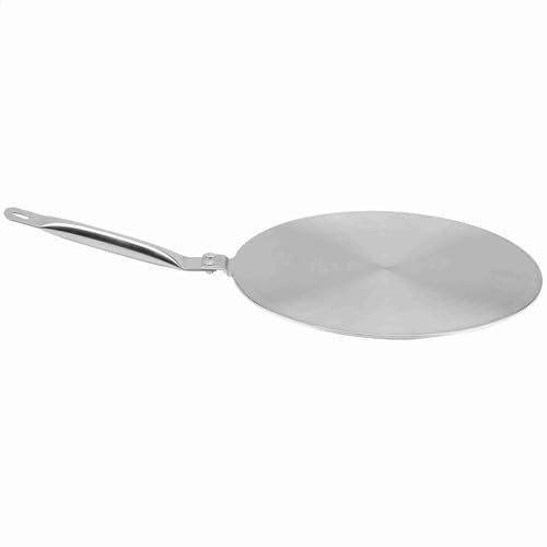 Matybobe Convertisseur de Diffuseur de Chaleur en Acier Inoxydable, Cuisinière à Induction, Ustensiles Cuisine à Gaz, Poignée Durable, Fournitures Cuisine Faciles Utiliser (24 cm)