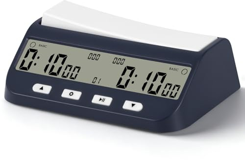 COZHYESS Schachuhr Professional, Digitale Multifunktionsanzeige Schachtimer | mit Bonus & Verzögerung Count Down aufwärts Alarm, Schachuhren Elektronische Brettspiel für Zuhause & Turniere
