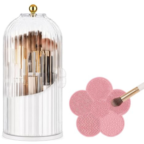 Yulondar 2PCS Makeup Brush Holder, Cosmetic Tools Storage Organizer | Makeup Organiser, Cosmetic Storage, for Vanity Desk Bathroom