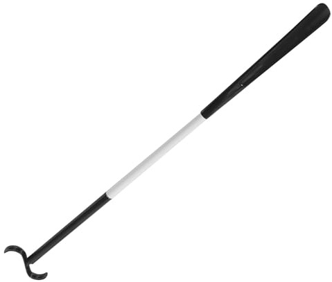 FUNOMOCYA Ayuda para Vestirse y Calzarse en Bastón Desmontable de ABS Negro, Soporte para Personas con Movilidad Reducida, Ideal para Hogar y Viajes