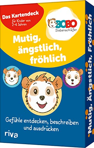 Bobo Siebenschläfer – Mutig, ängstlich, fröhlich: Gefühle entdecken, beschreiben und ausdrücken – Das Kartendeck für Kinder von 2-4 Jahren | Lernspiel/Denkspiel mit Bildergeschichten