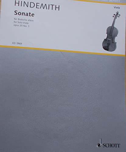 Sonate: für Bratsche allein. op. 25/1. Viola. (Edition Schott)