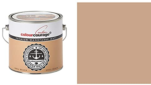 2,5 Liter Colourcourage Premium Wandfarbe Shell Beach Hellbraun | L709449L11 | geruchslos | tropf- und spritzgehemmt