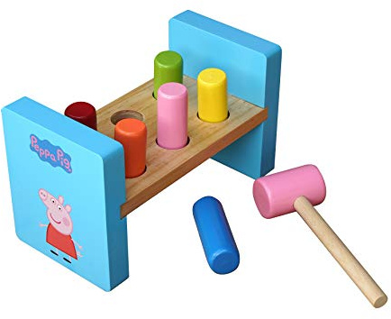 Peppa Pig Legno Martello Giocattolo Giochi | Migliora la Coordinazione Occhio-Mano e Le capacità Motorie Fini | Giochi Bambini 2 Anni