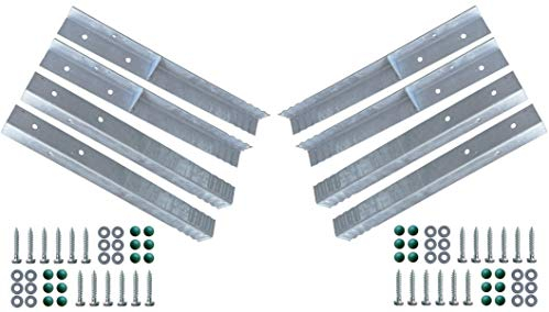 Gartenwelt Riegelsberger Winkelanker für Spielturm und Schaukel feuerverzinkt 500x45x45mm Erdanker Grundanker zum Einbetonieren 8 Stück (Set)