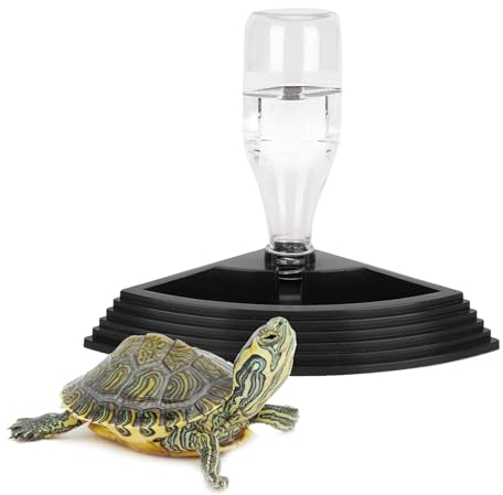 Pssopp Reptilien Trinkschale Reptilien Tränke Reptilien Automatik Wasserspender Trinkbrunnen Wasserschale für Schildkröten Eidechsen Reptilien Fütterungszubehör