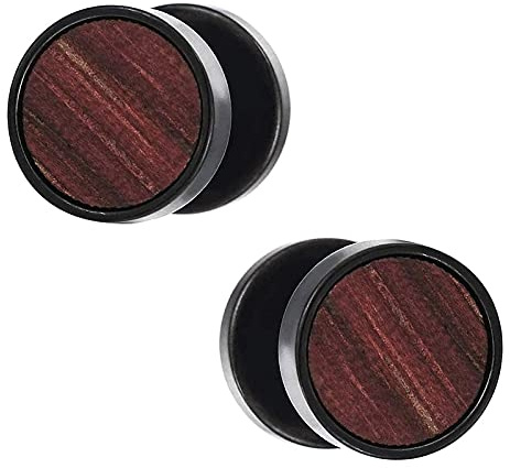 Zeayebsr 8 mm Edelstahl Herren Ohrstecker Creolen Tunnel Ohrringe für Damen Edelstahl Herren Pierced Earrings Schwarz Stud Earrings (1 Paare Schwarz)