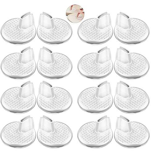 8 Paires Protecteurs D'orteils pour Sandales Tongs de Sandales à Coussin D'orteils Sandal Orteils Seam Guard Pad Séparateur D'orteils Antidérapant Tongs Silicone Protège-Orteils Pour les Tongs