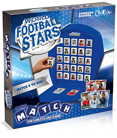 Winning Moves Match - World Football Stars (Blaue Edition) - Fußball-Würfelspiel - Alter 4+ Multilingual