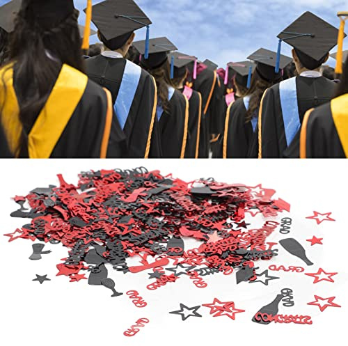 Spara Coriandoli Laurea,Decorazione Coriandoli,confetti rossi Cupcakes Toppers Nero Rosso Lucido Lucido 100g laurea rossi per feste di Decorazioni per feste segnaposto laurea
