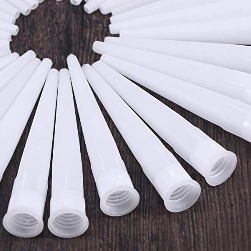40pcs Kunststoff-Dichtpistole Verlängerung Caulk Düse Spitze Werkzeug für Wurst Caulk Gun, Caulk Düsen Applicator, einfach zu bedienen, weiß