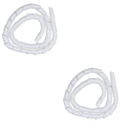 OSALADI 2pièces Gaine Tressée Élastique Isolante pour Câbles Électriques Flexible Et Auto-fermante Blanc