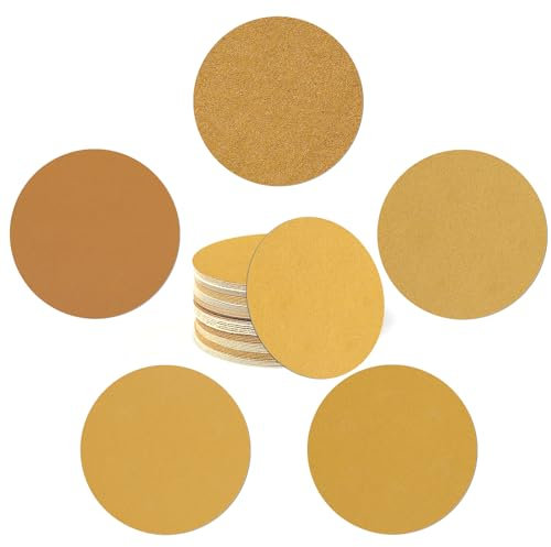 50-Pack Assorted Grit 150mm Hook and Loop Sanding Discs for Random Orbital Sander - Includes 40/80/120/180/240 Grits Sandpaper, No-Hole Design for Efficient Sanding