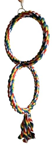 Sittichschaukel – bunte Regenbogen-Schaukel, Vogelschaukel, Spielzeug für Brücke, , zum Kauen und Hängen, Hängeschaukeln, Spielzeug für kleine, mittelgroße Papageien, Sittiche, Sittiche, Sittiche,