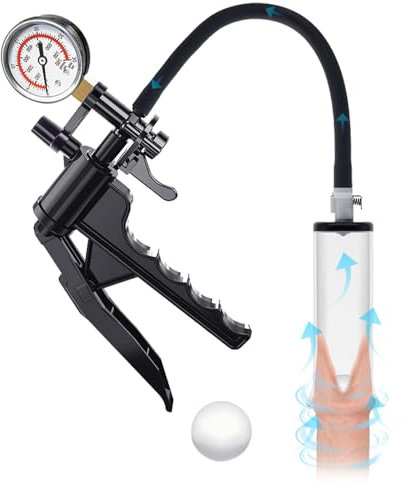 Lmgoc Neu Penispumpe Männlicher Vorhautstretcher Vakuum Pumpe Silikon Rohr Handpumpe Vorhaut-Streckgerät Intelligente Unterdruck-Vorhautdehnungspumpe Erotik Sexspielzeug für Männer (Handbuch)