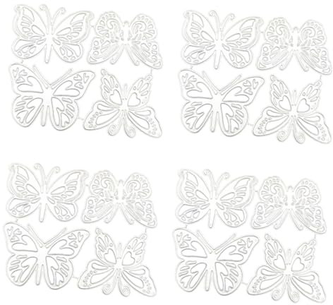 Lurrose 16stücke Stanzschablonen Schmetterling Für Scrapbooking Fotoalben Und Kartenbasteln Wiederverwendbare Prägeschablonen Für Kreative Bastelprojekte