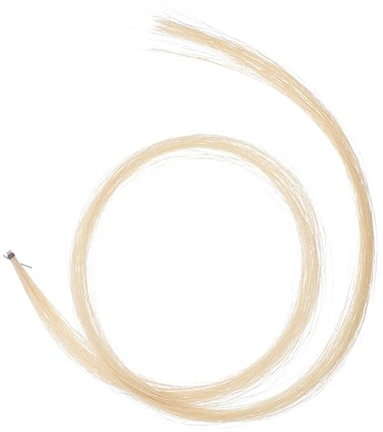 BESTonZON Natürliches Pferdehaar für Violine und Erhu Bogen mit Vorgebundenem Versiegeltem Ende Leicht und Robust für Cello und Streichinstrumente