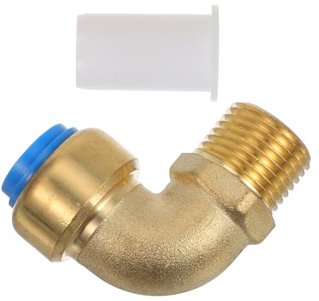 Ciieeo 90grado Flessibile Tubo Connettore Gomito Idraulico Push to Connect Raccordo Per Camper Tubi in Rame Gradi Installazione Rapida Senza Perdite