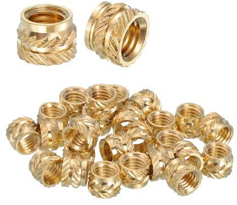 QUARKZMAN 48 Stück Gewindeeinsätze, Gerändelt Einpressmuttern, Gewindeeinsatz M5 x 5mm L x 7.5mm OD, Rändelmutter Innengewinde Thermo-Einsetzstift, für 3D Druck Zubehör und DIY Projekte