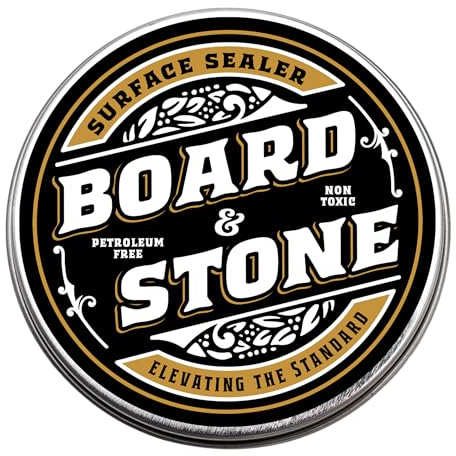Board & Stone – 100% Petroleum-Free Food Safe Surface Sealer | Natural Wax & Coconut Oil Blend for Butcher Blocks, Cutting Boards, Stone Counters, and Cast Iron | No Scent or Dyes