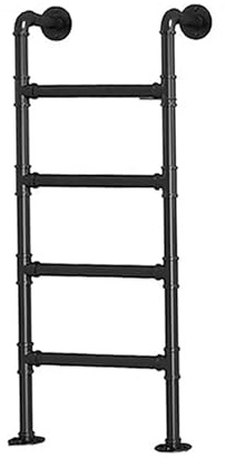 ZENSTYW Escalera De Pared para Ático,Color Negro,Escalera para Interior De Litera,Escalera De Entrada Y Salida De Altura,Carga De 330 Libras(4.4ft)