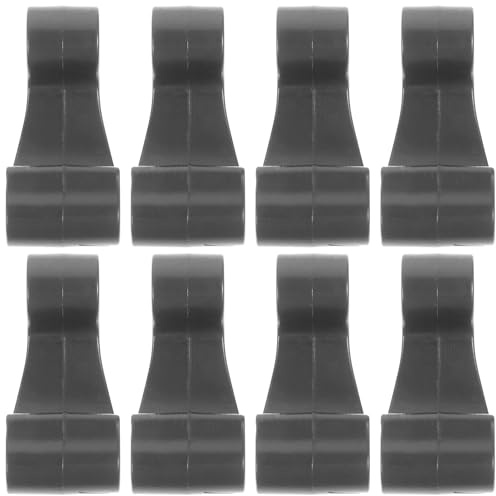 POPETPOP 8 Ganci a J per Kayak in Plastica Nera Ganci di Fissaggio Resistenti per Teloni e Cinghie Accessori Multiuso per Attrezzatura da Canottaggio e Esplorazione Outdoor