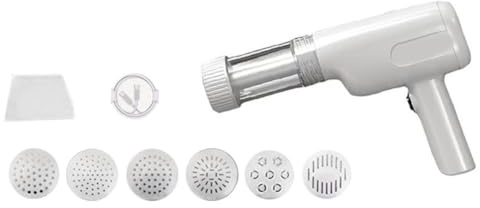 Homeponnew Pasta eléctrica inalámbrica 5 en 1 con 5 moldes, batería recargable de 2000 mAh para espaguetis, fettuccine, linguine, pasta para el cabello y fideos cuadrados, acero inoxidable de grado
