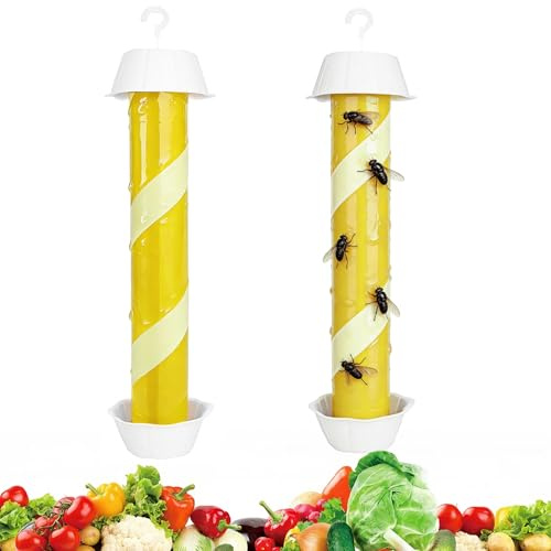 panemy Trampa para Moscas de Fruta, Atrapa Moscas de La Fruta, Trampa Fora Moscas de Fruta para Interiores y Exteriores, Atrapamoscas para Granja, Cocina y Salón (Fluorescente)